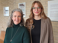 Mitglieder der AG Schutzkonzept zum Thema sexualisierte Diskriminierung und Gewalt: Professorin Dr. Julia Lepperhoff (links) und Frieda Schwenke, studentische Mitarbeiterin. 