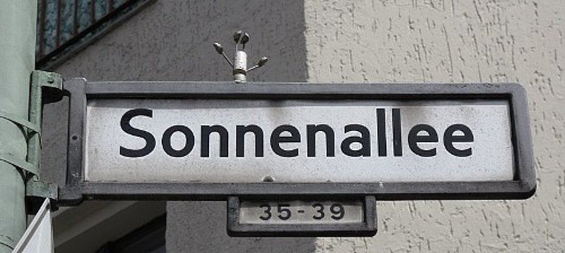 Straßenschild der Sonnenallee