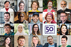 Collage zur Hochschulkampagne 50 Jahre - 50 Köpfe