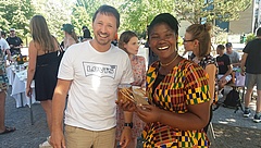 Prof. Dr. Michael Komorek (EHB) und Dr. Vivien Naa Ayelesa Acquay (University of Education, Winneba) 