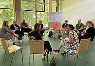 Workshoprunde mit Professorin Dr. Anne Bohrer (vorne rechts)