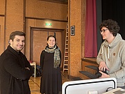 Das Organisations- und Technikteam ehb.forscht 2022: Justin Pratsch, Johanna Franzik und Philipp Demant (v.l.n.r.)