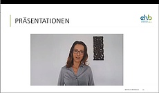 Iris Müller, Studiengang Soziale Arbeit, bei der Präsentation