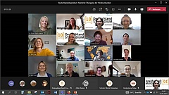 Screenshot der Teilnehmer*innen bei der Verleihung der Urkunden des Deutschlandstipendiums 2021