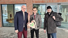 V.l.n.r.: Prof. Marcin Pieniążek (Vicerektor for Science and Education), Prof. Dr. Janusz Ligęza (Vice Dean Medical Faculty und Prof. Dr. Sebastian Schröer-Werner (EHB)