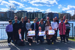 Foto des Projektteams beim Kick-off Treffen von "Zukunft findet Stadt, Hochschulnetzwerk für ein resilientes Berlin" am 28. März 2023