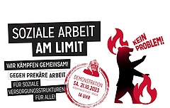 Grafik zur Demo "Soziale Arbeit am Limit"