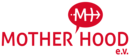 Logoschriftzug Mother Hood e.V. in Rot mit Sprechblase