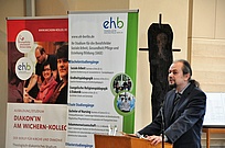 Prof. Dr. Sebastian Schröer-Werner, Rektor der EHB, bei der Begrüßung der Gäste